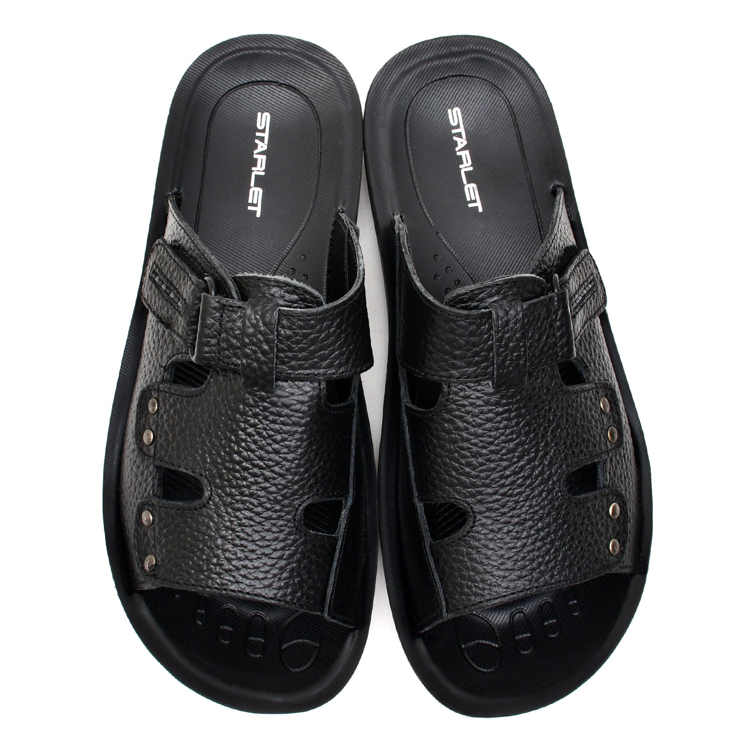 LEATHER SLIPPER - SP- 317 BLACK