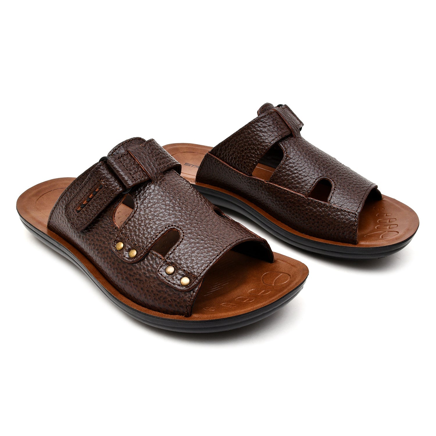 LEATHER SLIPPER - SP- 317 BROWN