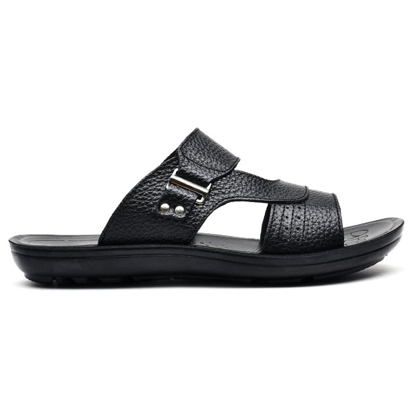LEATHER SLIPPER - SP-326 BLACK