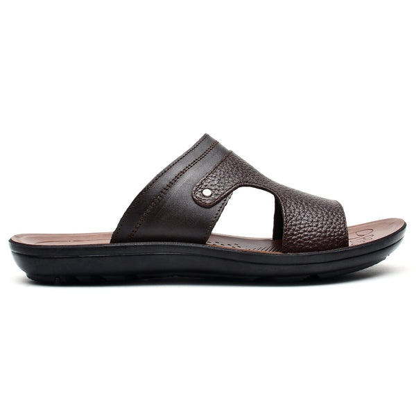 LEATHER SLIPPER - SP-326 BROWN