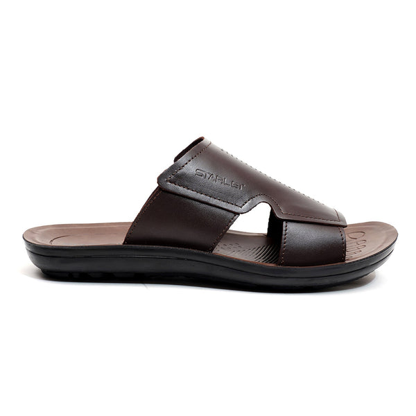 LEATHER SLIPPER - SP-327 BROWN