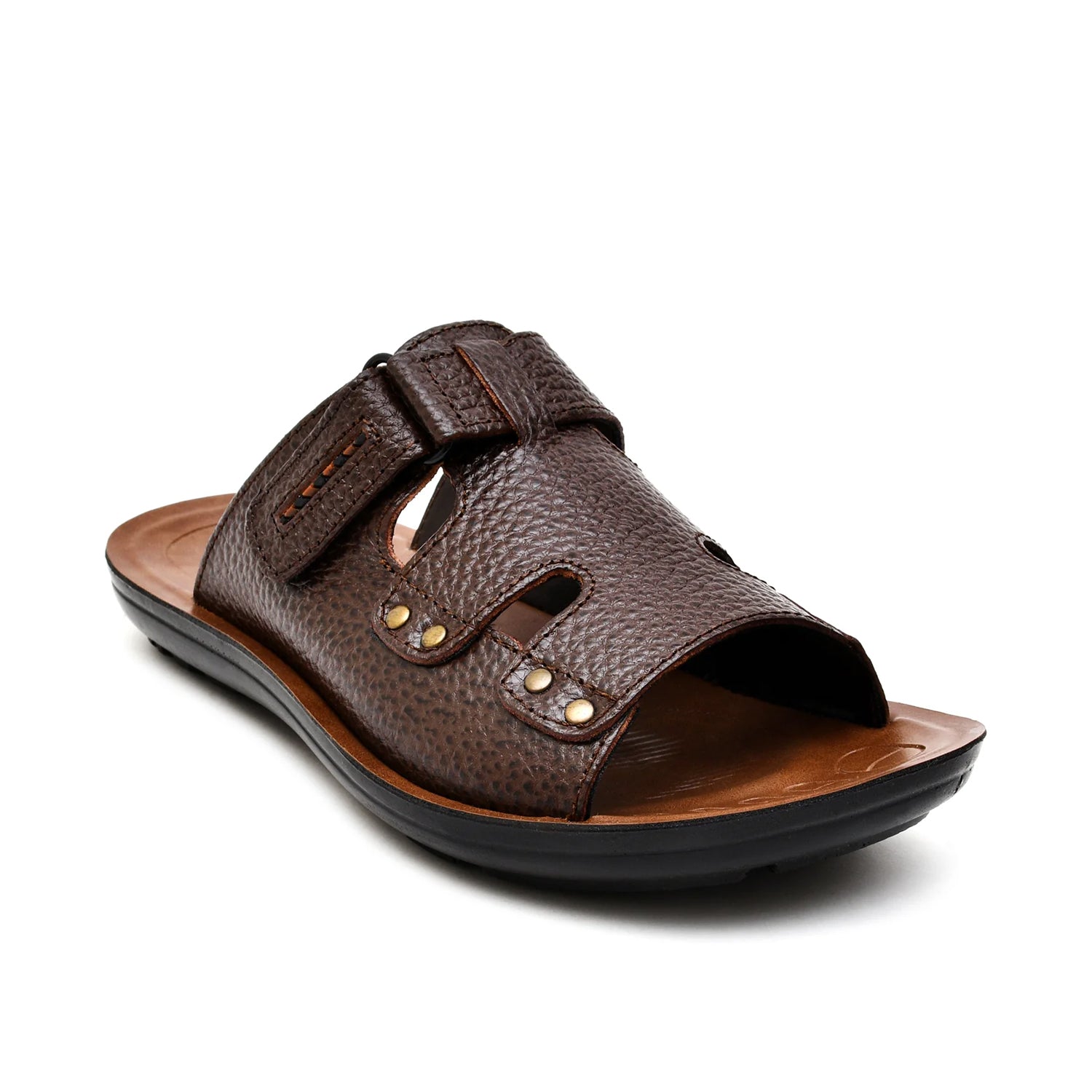 LEATHER SLIPPER - SP- 317 BROWN