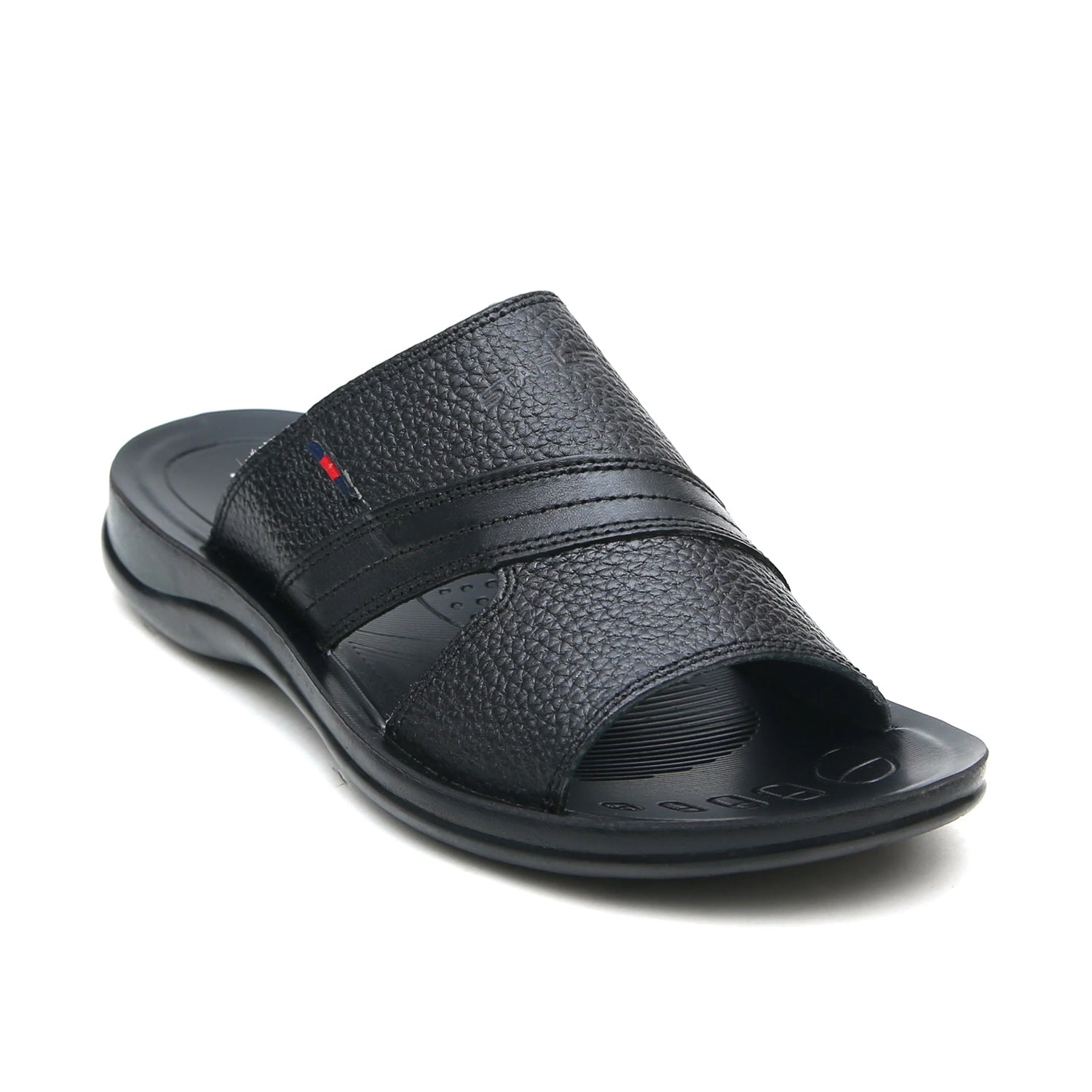 LEATHER SLIPPER - SP-323 BLACK