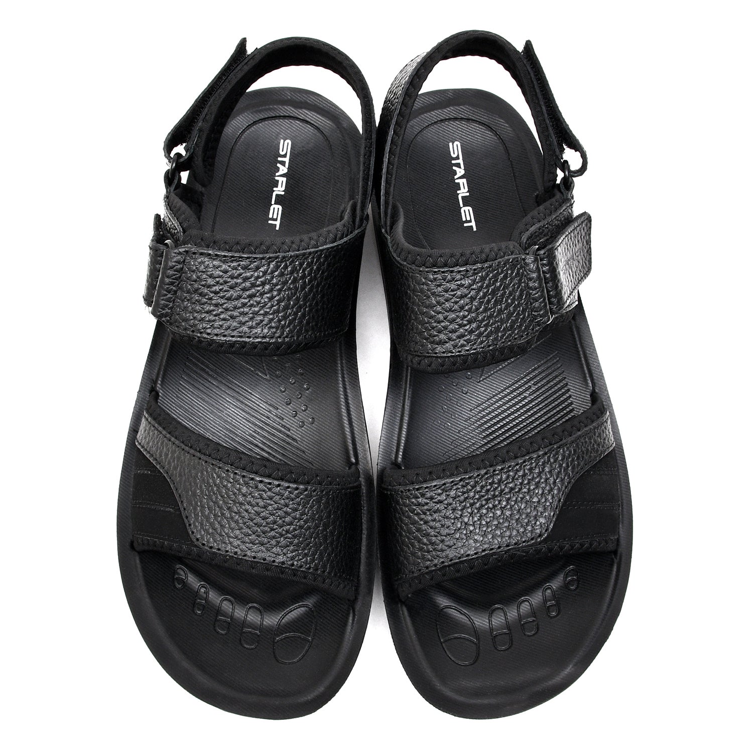 LEATHER SANDAL - SP-324 BLACK