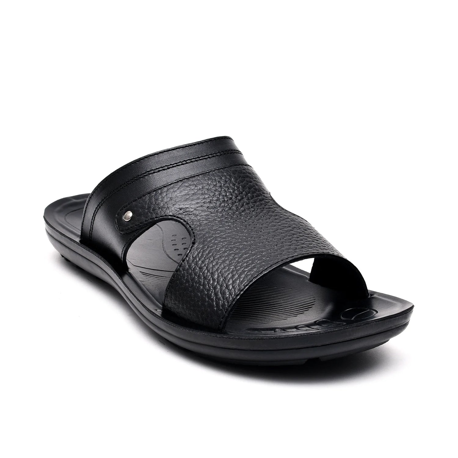 LEATHER SLIPPER - SP-325 BLACK