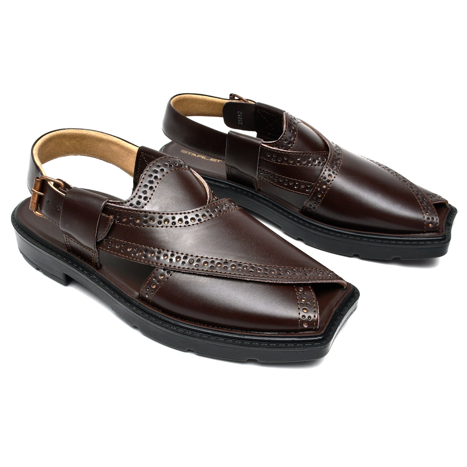 LEATHER PESHAWARI  CHAPPAL - PAHARI-005 BROWN