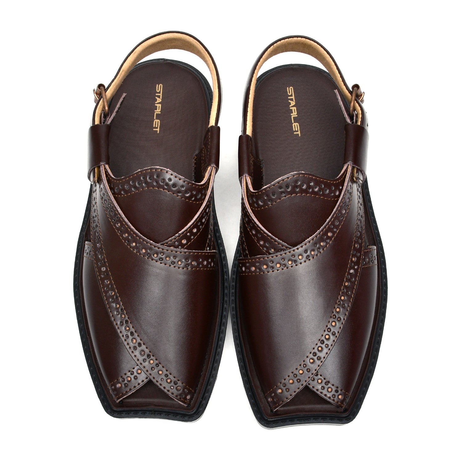 LEATHER PESHAWARI  CHAPPAL - PAHARI-005 BROWN