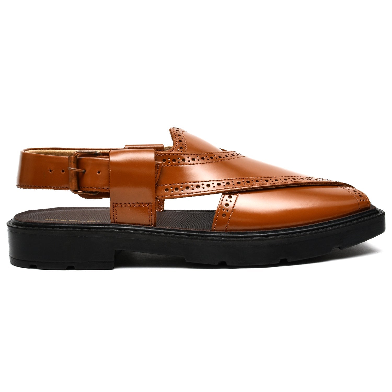 LEATHER PESHAWARI  CHAPPAL - PAHARI-005 TAN