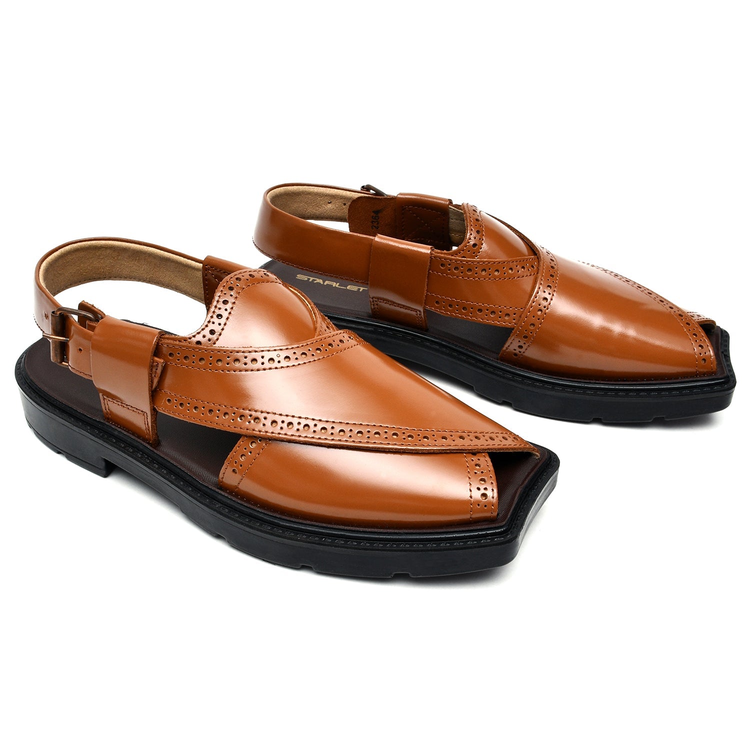 LEATHER PESHAWARI  CHAPPAL - PAHARI-005 TAN