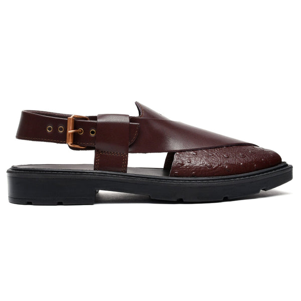 LEATHER PESHAWARI  CHAPPAL - PAHARI-007 BROWN