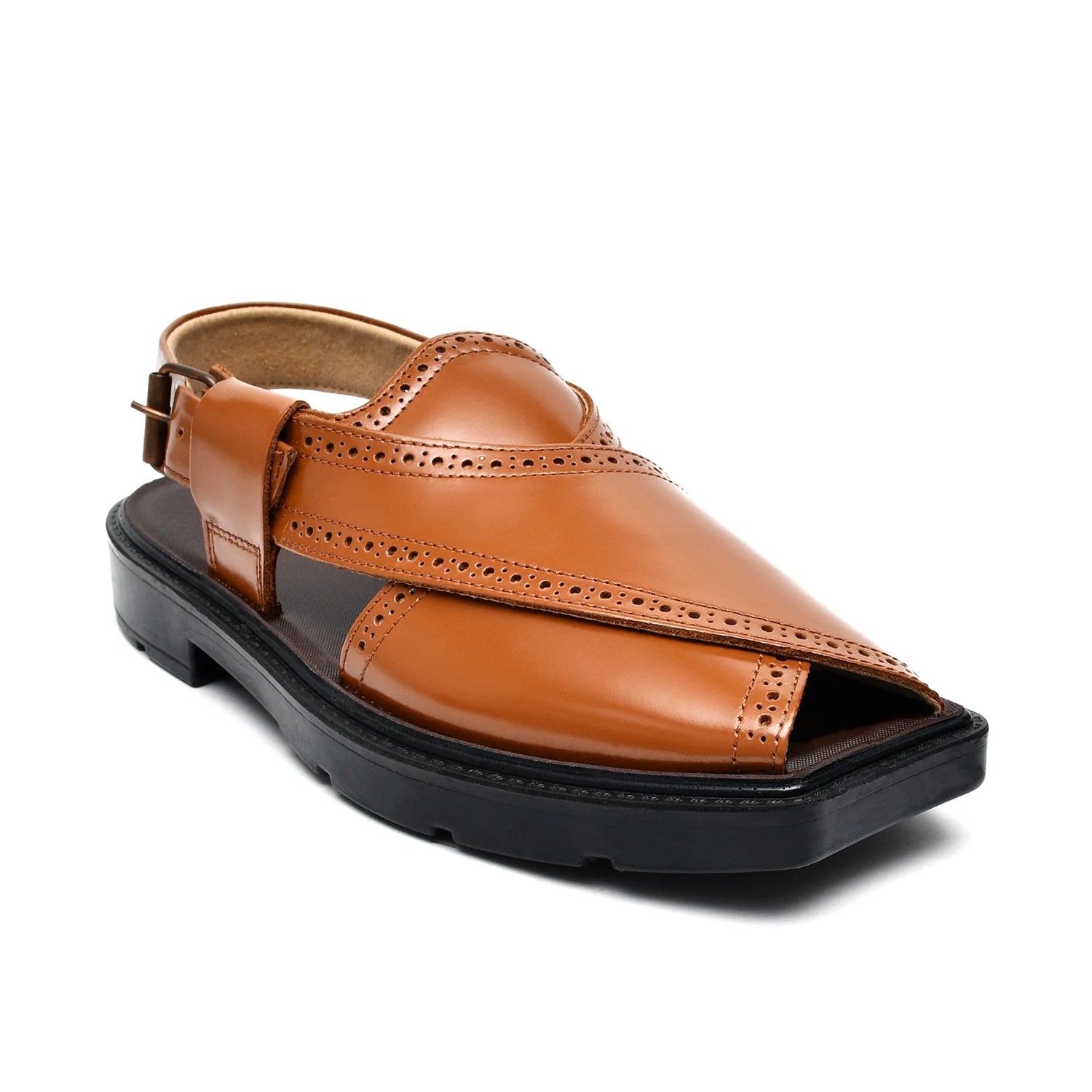 LEATHER PESHAWARI  CHAPPAL - PAHARI-005 TAN