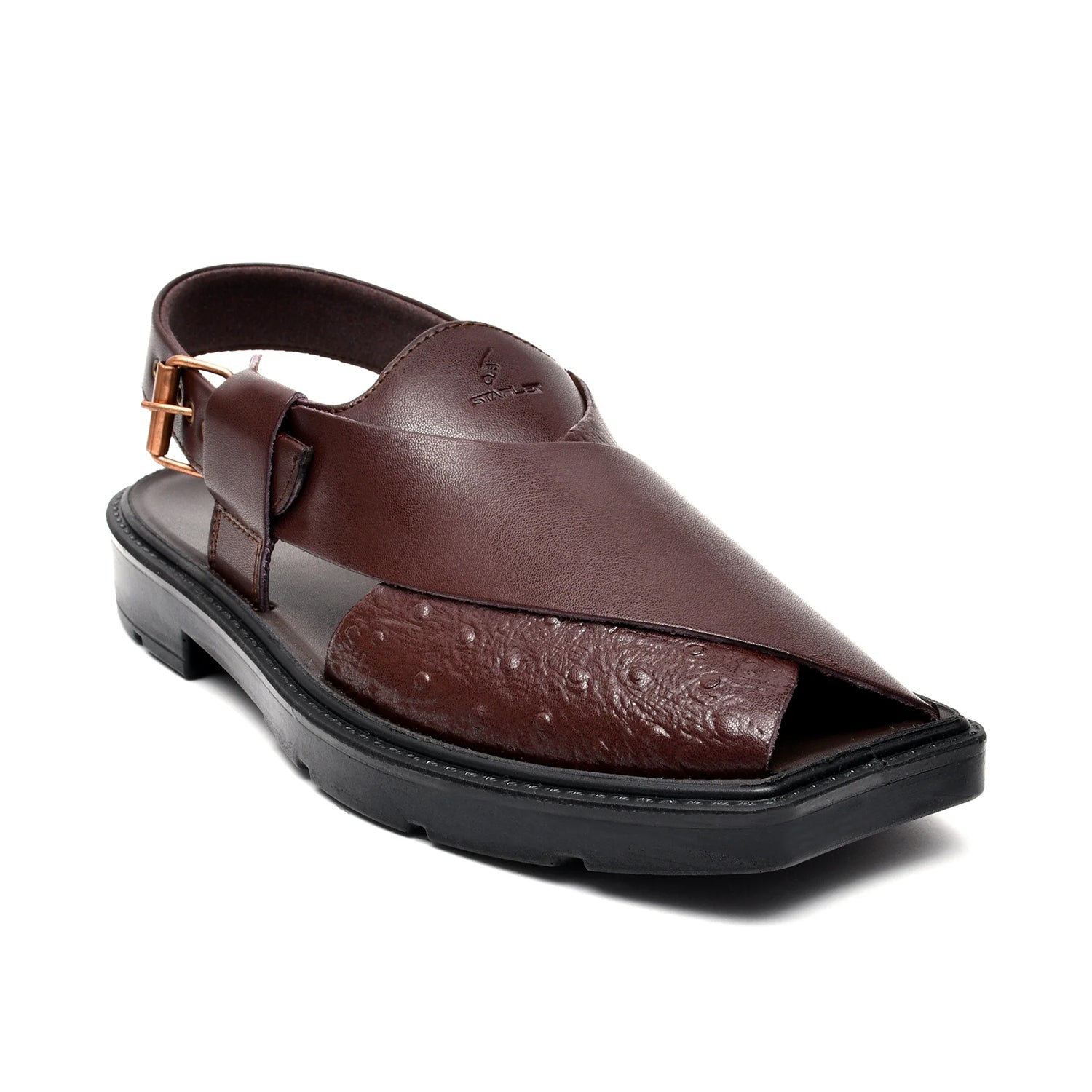 LEATHER PESHAWARI  CHAPPAL - PAHARI-007 BROWN