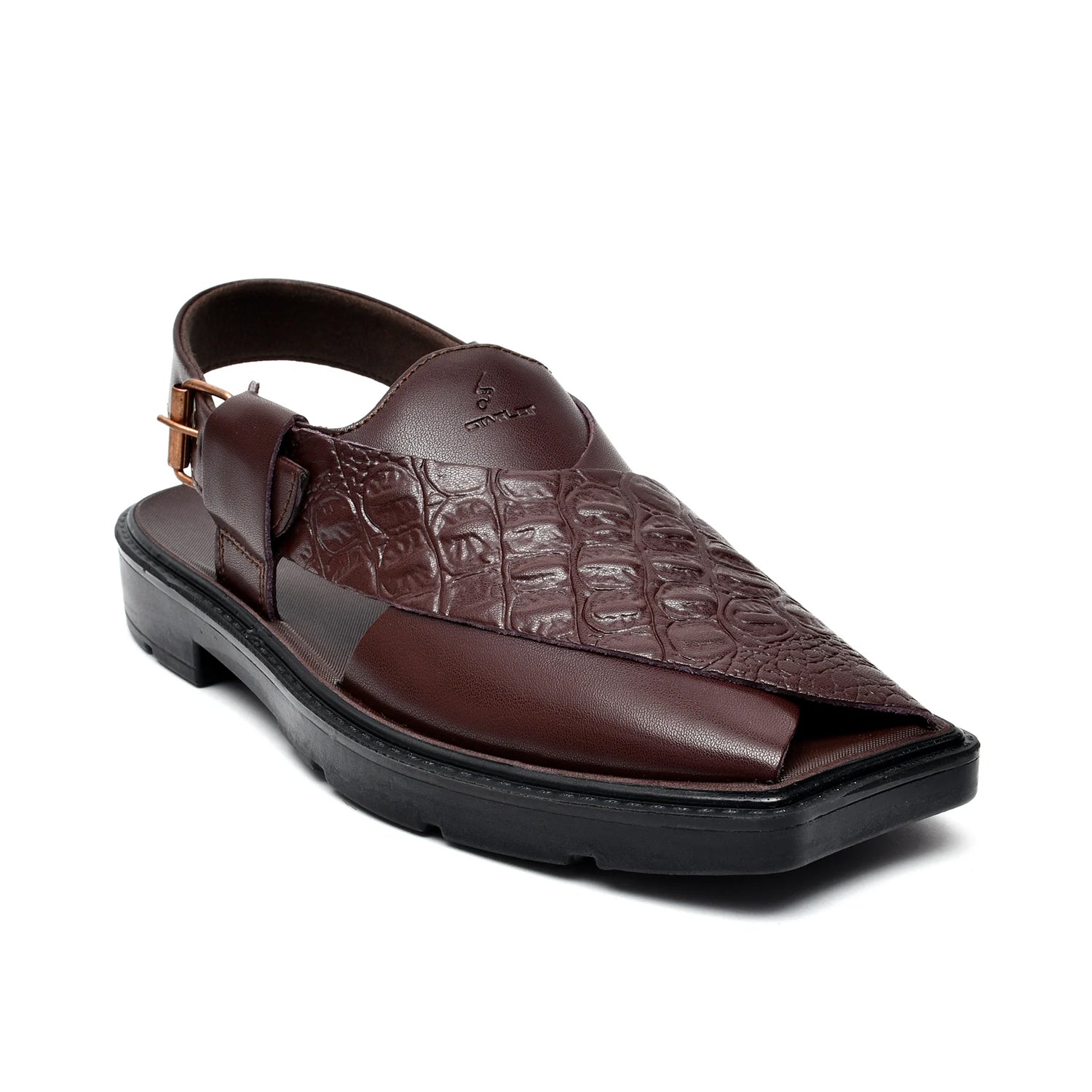 LEATHER PESHAWARI  CHAPPAL - PAHARI-008 BROWN