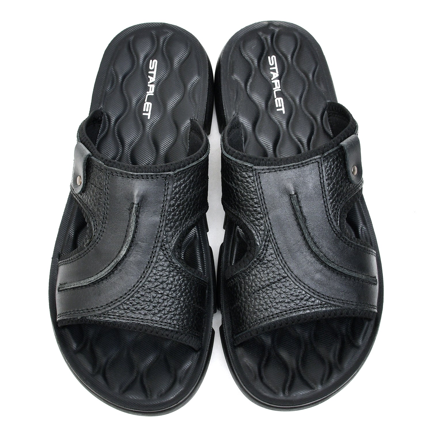 LEATHER SANDAL - SPT-1215 BLACK