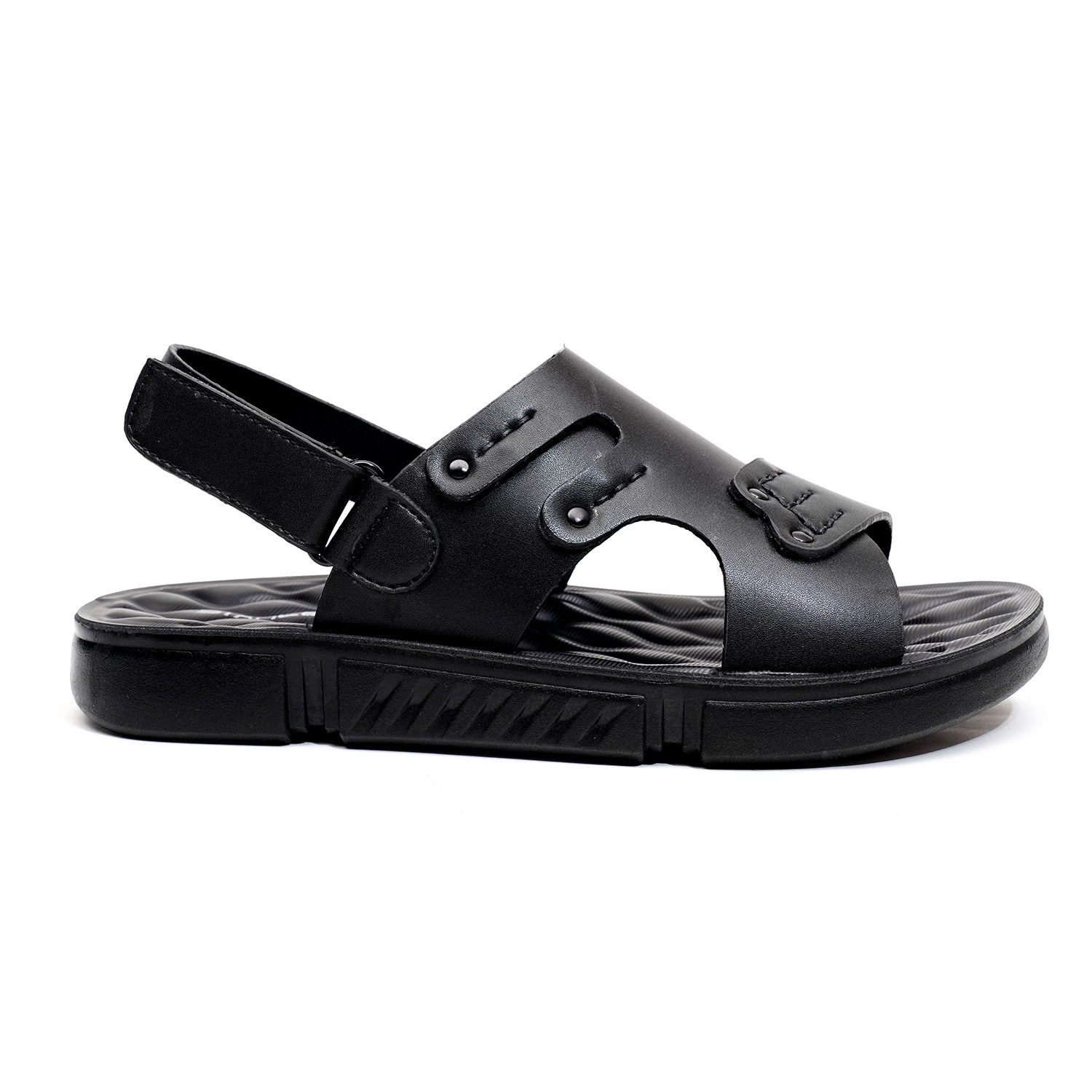 LEATHER SANDAL - SPT-1221 BLACK