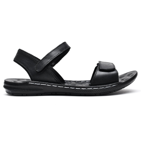 LEATHER SANDAL - SR-1121 BLACK