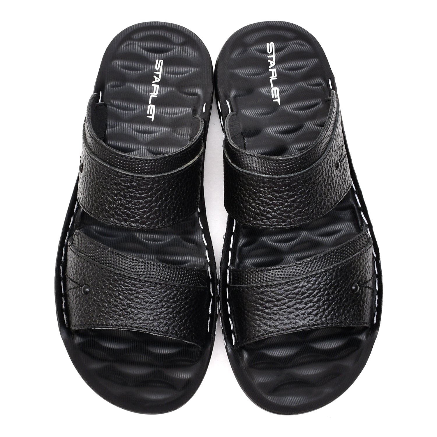 LEATHER SLIPPER - SR-1126 BLACK