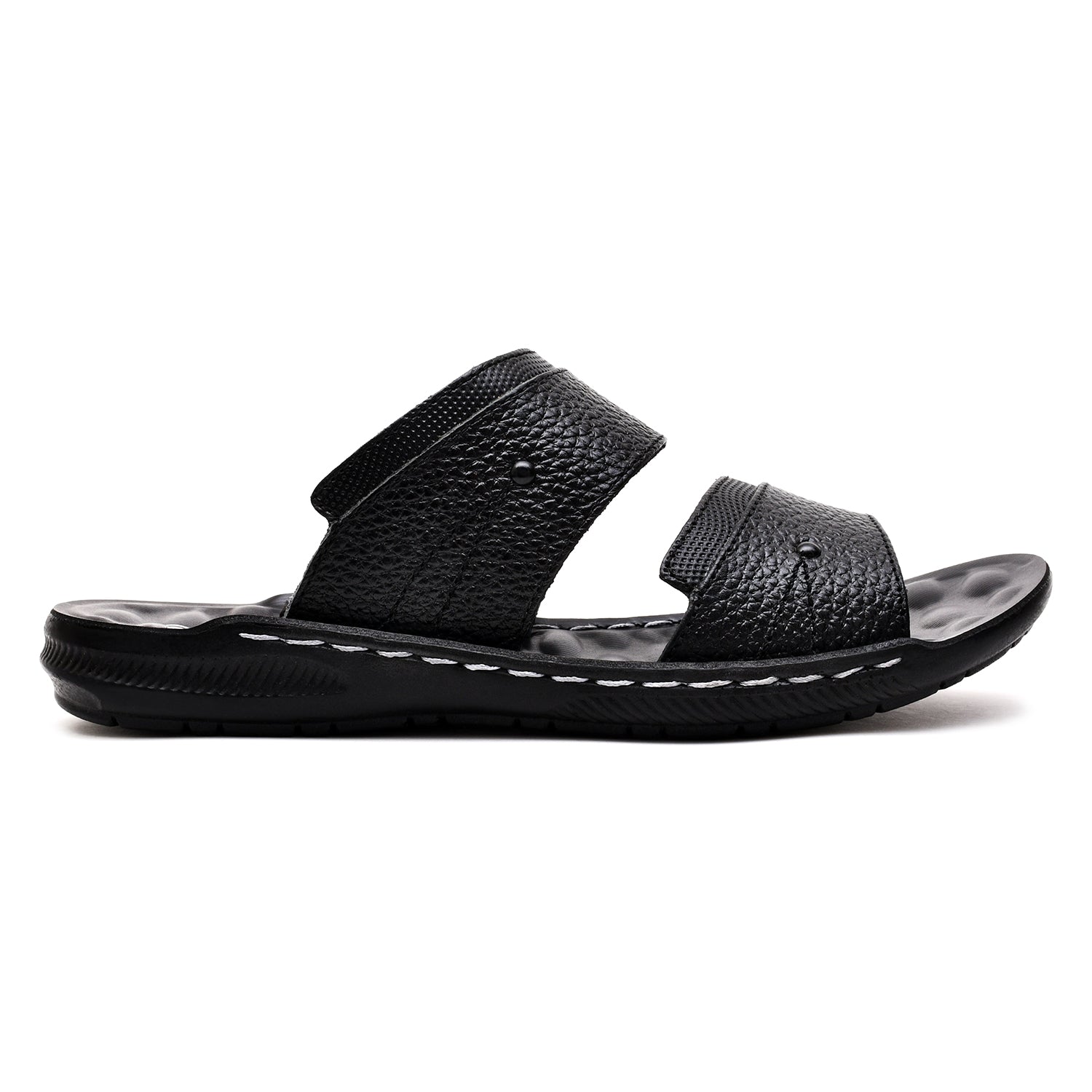 LEATHER SLIPPER - SR-1126 BLACK