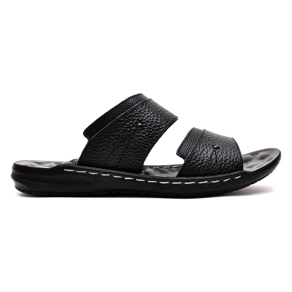 LEATHER SLIPPER - SR-1126 BLACK