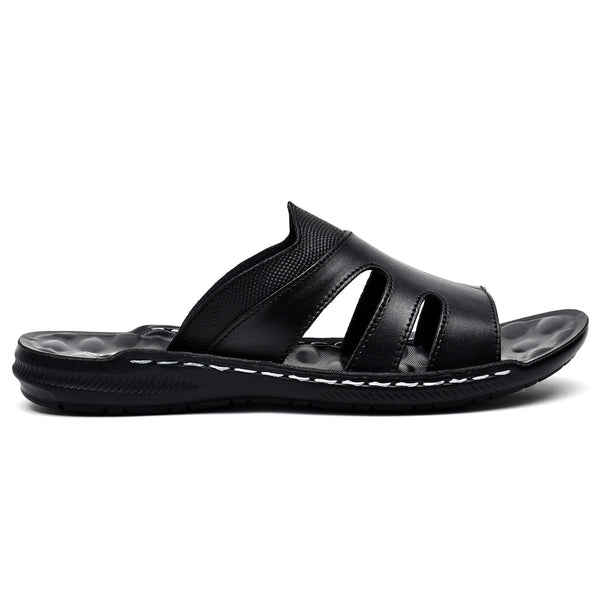 LEATHER SLIPPER - SR-1128 BLACK