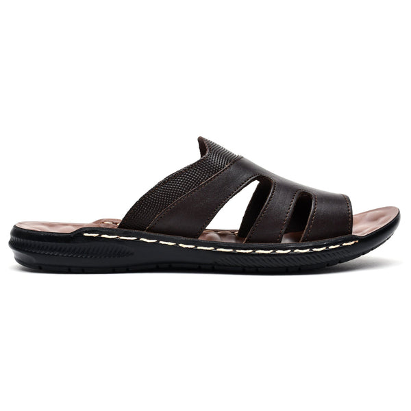 LEATHER SLIPPER - SR-1128 BROWN
