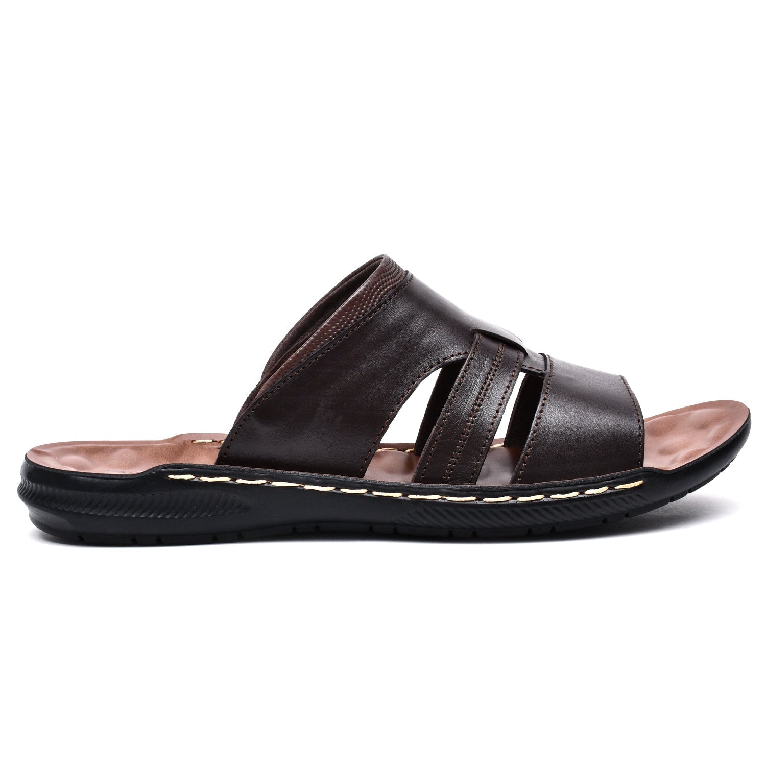 LEATHER SLIPPER - SR-1129 BROWN