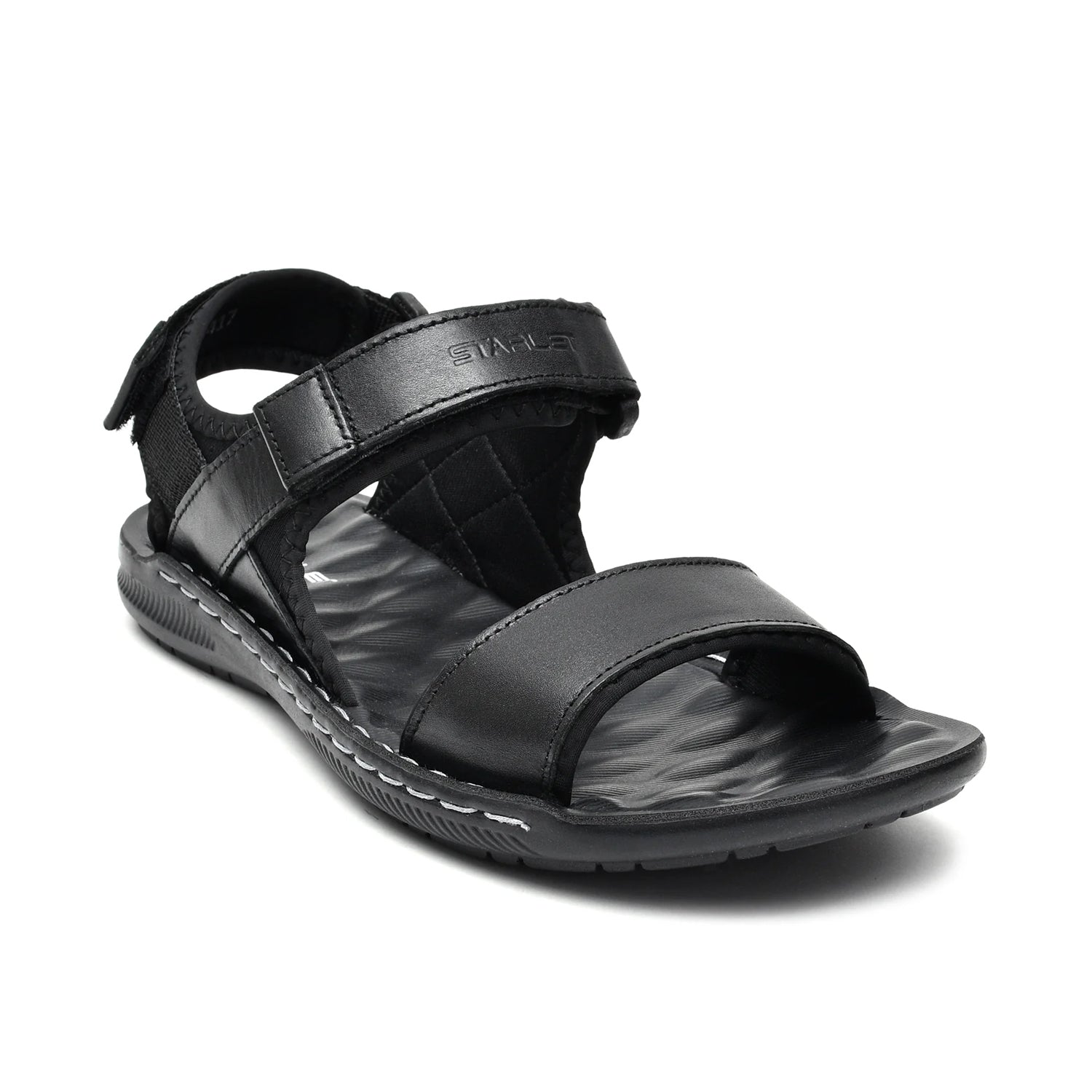 LEATHER SANDAL - SR-1119 BLACK