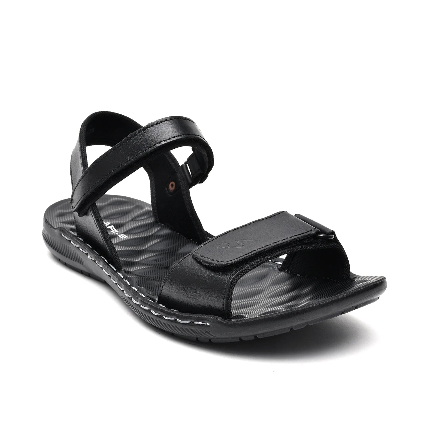 LEATHER SANDAL - SR-1121 BLACK