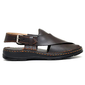 LEATHER PESHAWARI  CHAPPAL - 4006 BROWN