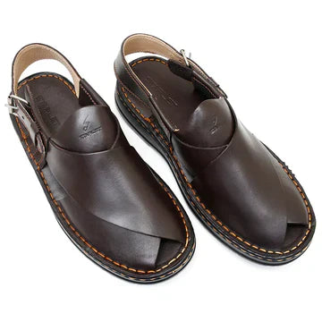 LEATHER PESHAWARI  CHAPPAL - 4006 BROWN