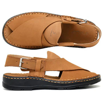 LEATHER PESHAWARI  CHAPPAL - 4006 MUSTARD