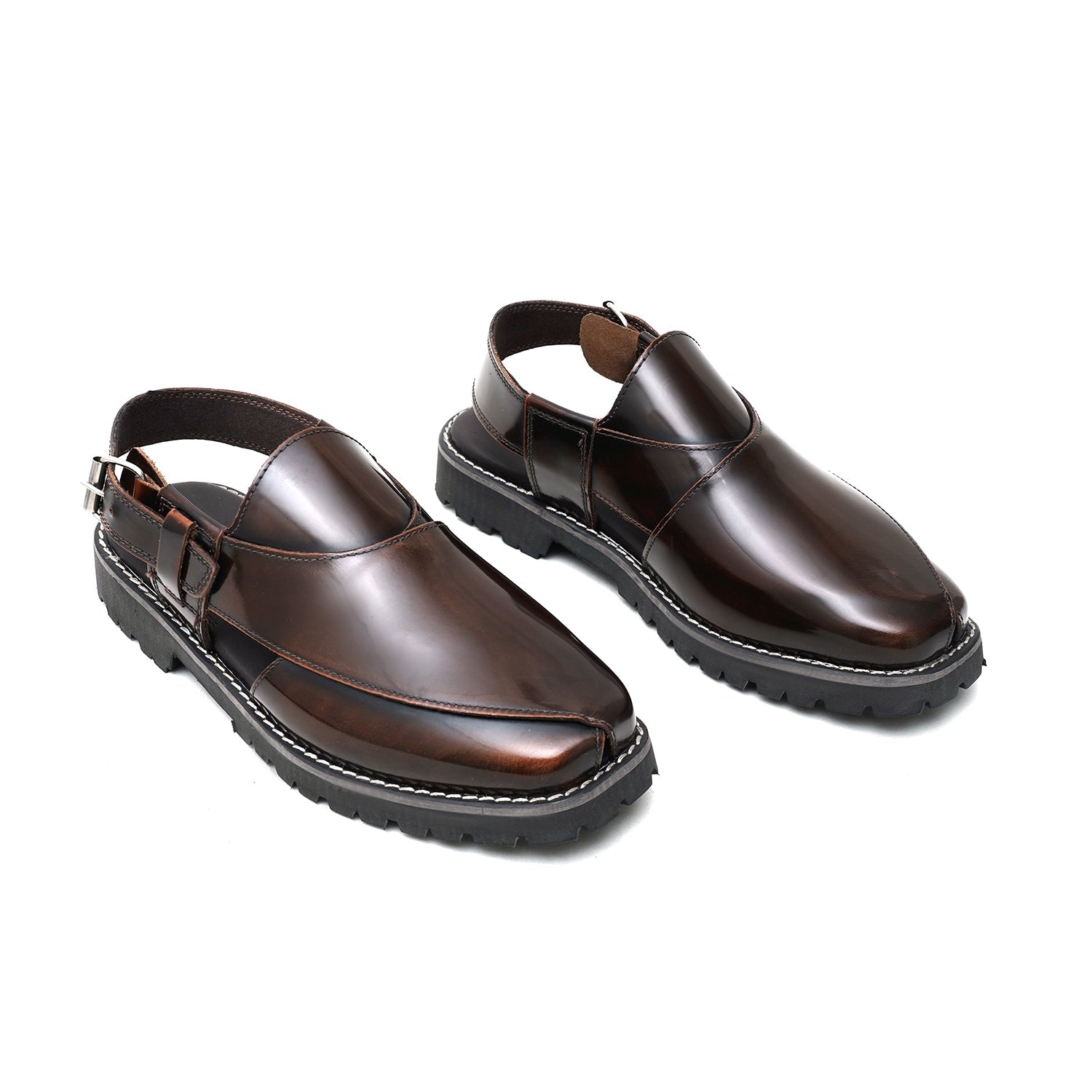 LEATHER SHOES - NOZ-01 - BROWN