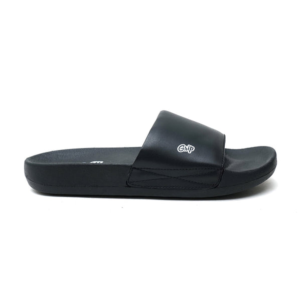 LEATHER SLIPPER - MOD-29 BLACK