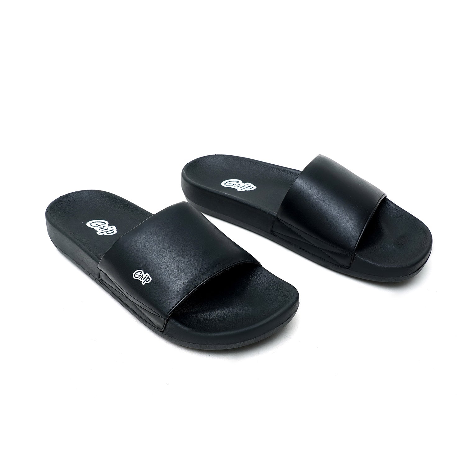 LEATHER SLIPPER - MOD-29 BLACK
