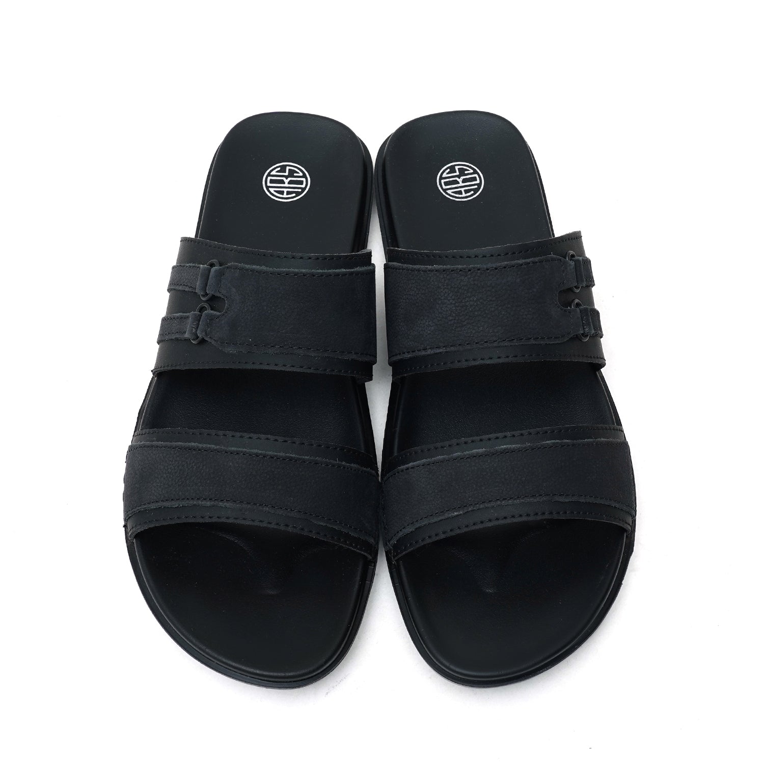 LEATHER SLIPPER - CHM-013 BLACK