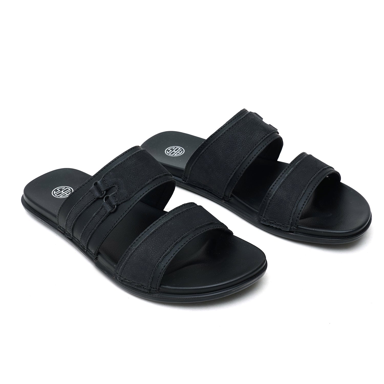 LEATHER SLIPPER - CHM-013 BLACK