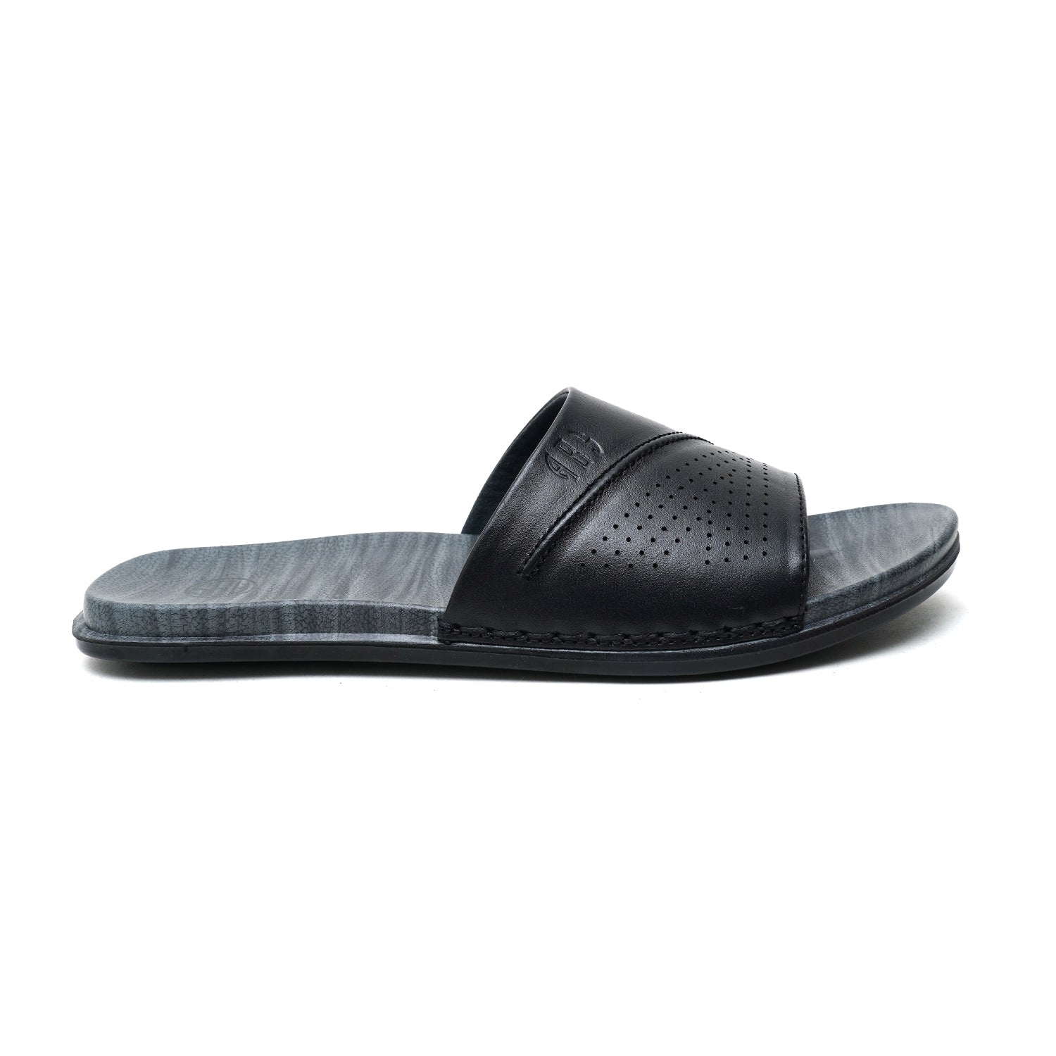 LEATHER SLIPPER - CHM-012 BLACK