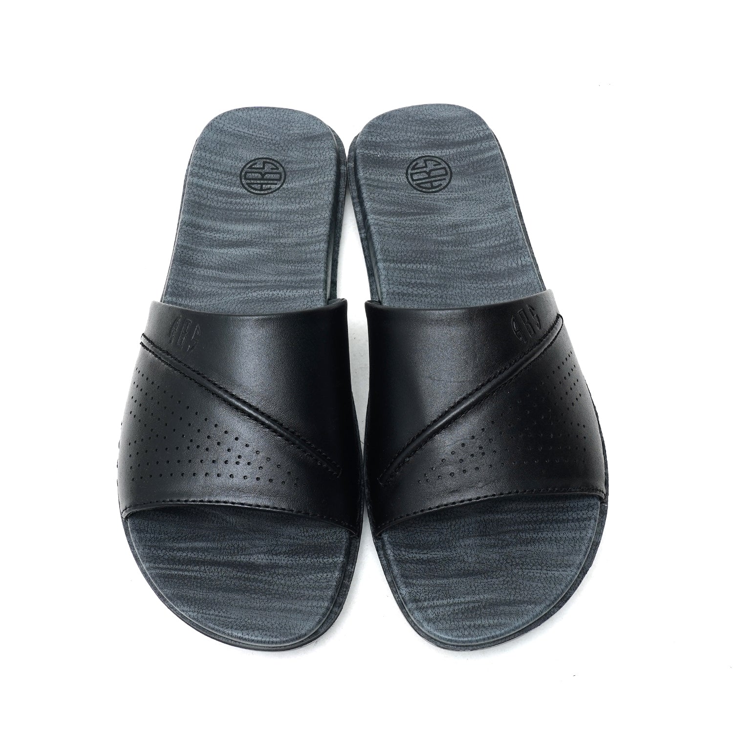 LEATHER SLIPPER - CHM-012 BLACK