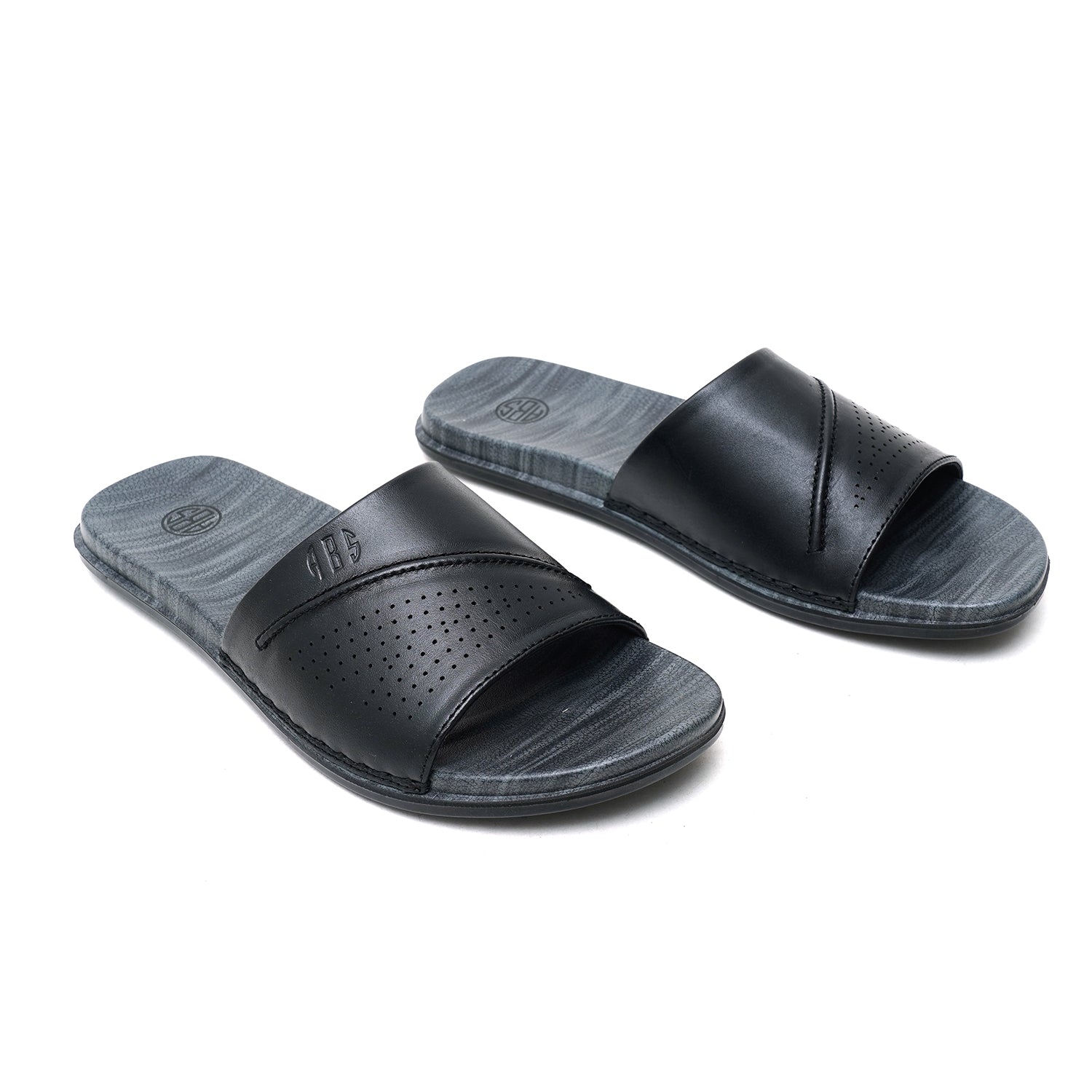 LEATHER SLIPPER - CHM-012 BLACK