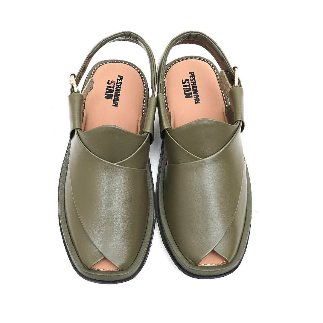 LEATHER PESHAWARI CHAPPAL - USG0002 - GREEN