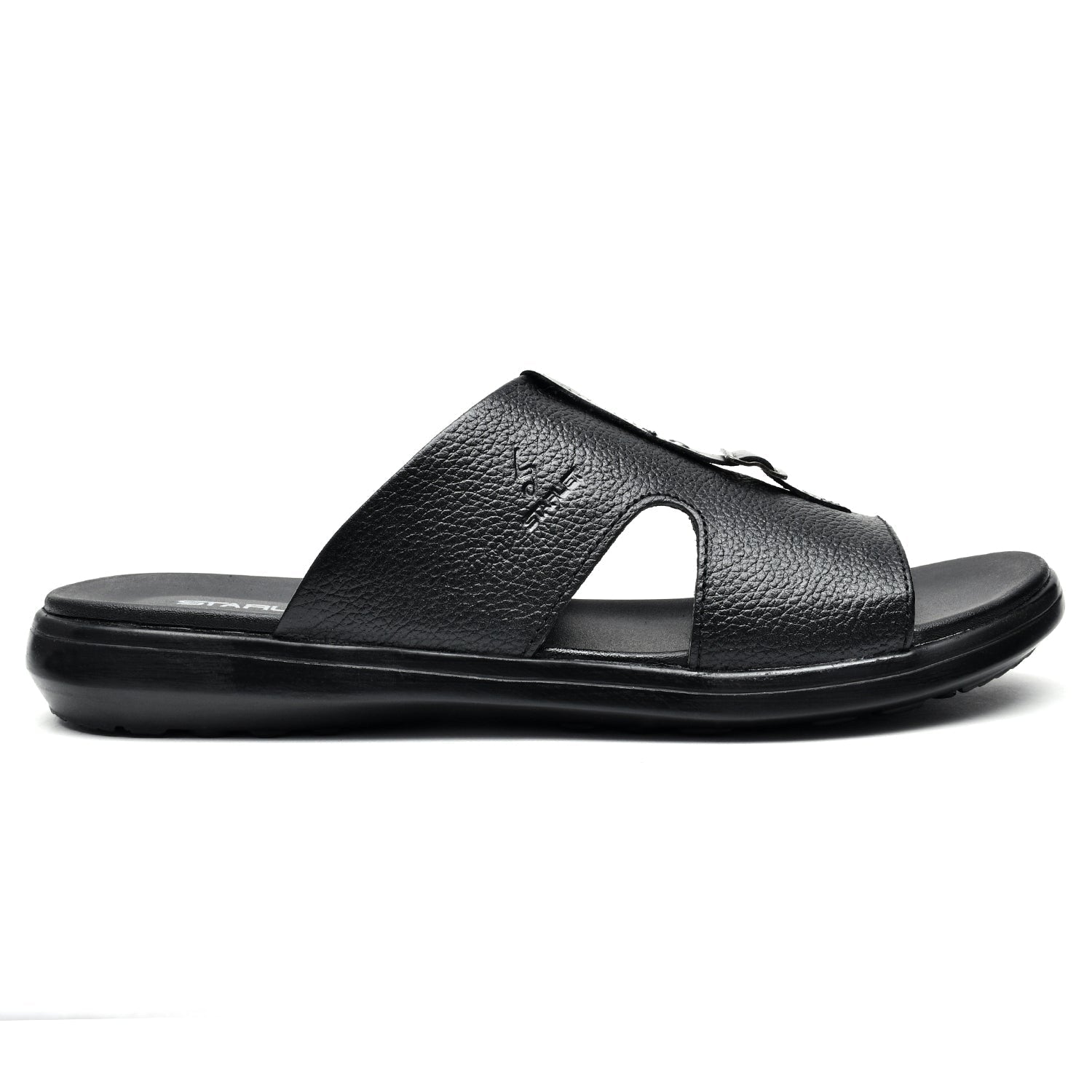 LEATHER SLIPPER - VCT-001 BLACK