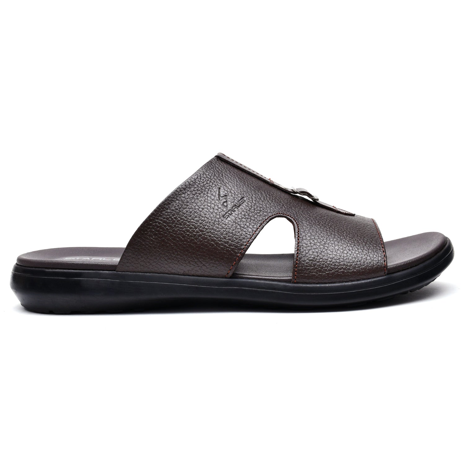 LEATHER SLIPPER - VCT-001 BROWN