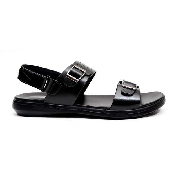 LEATHER SANDAL - VCT-111 BLACK