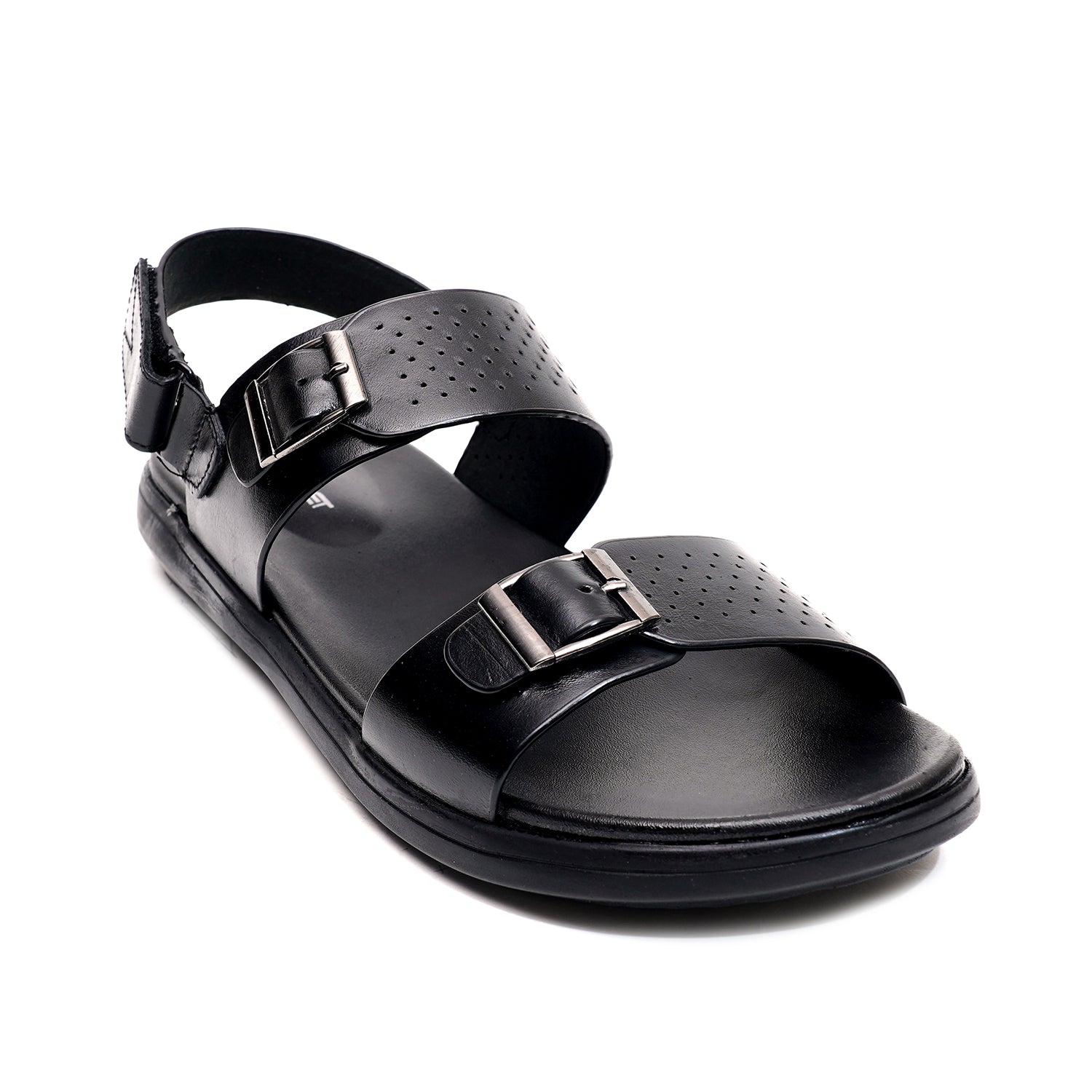 LEATHER SANDAL - VCT-111 BLACK