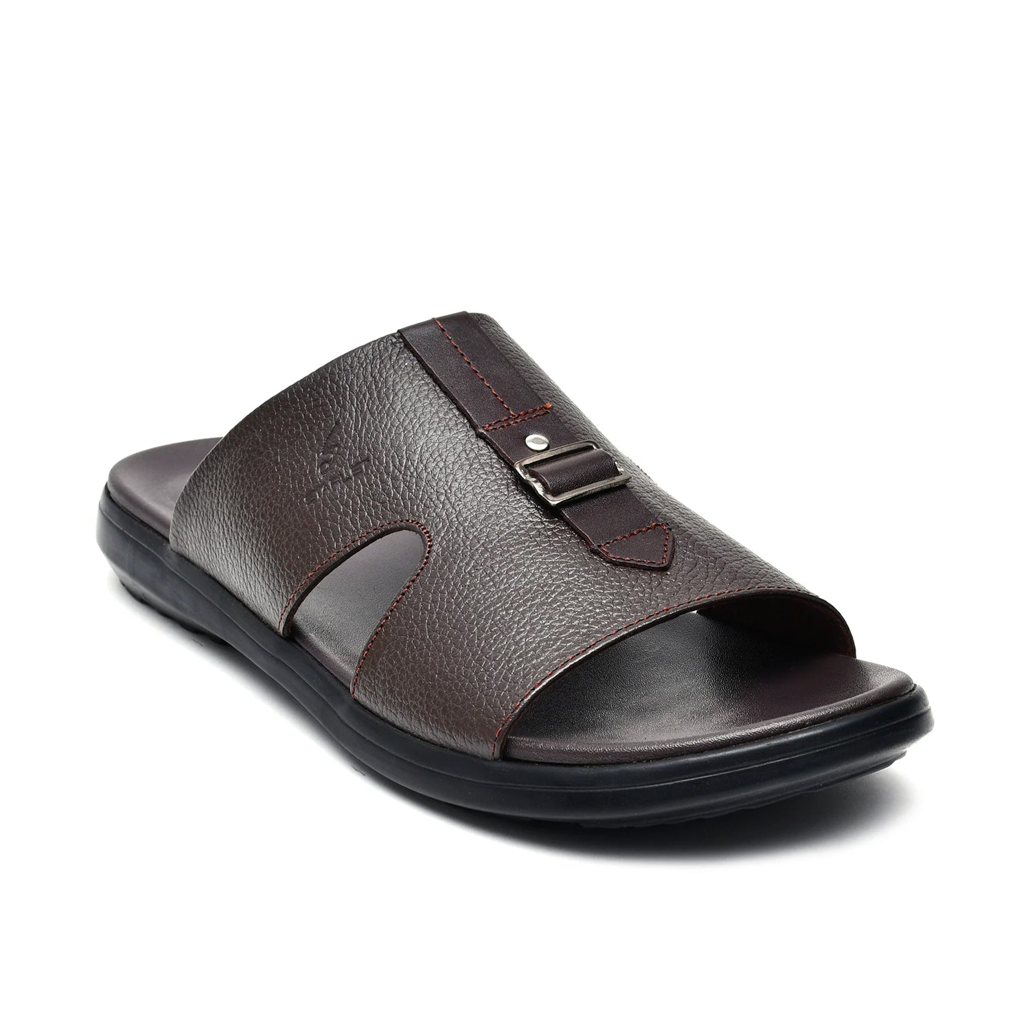 LEATHER SLIPPER - VCT-001 BROWN