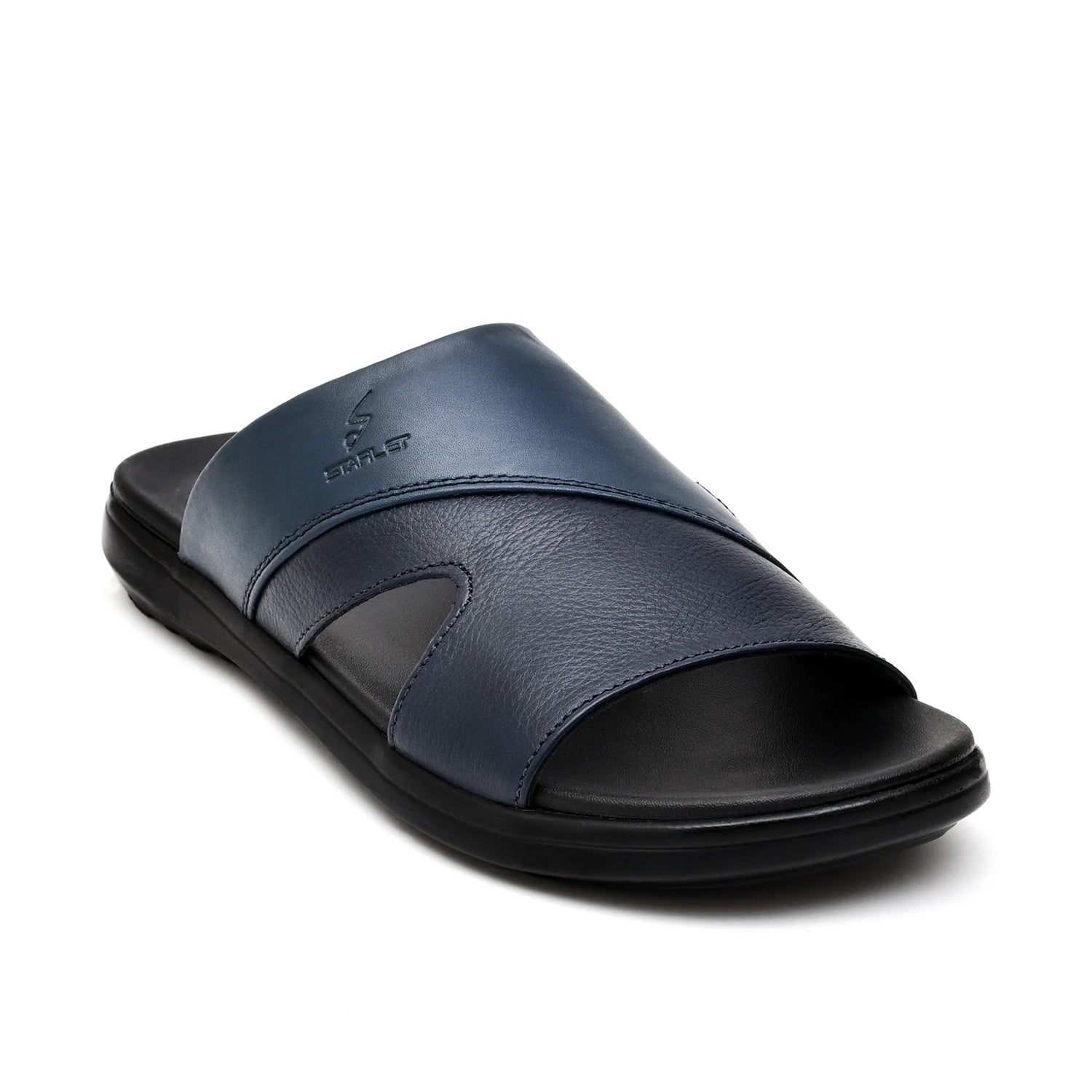 LEATHER SLIPPER - VCT-002 BLUE
