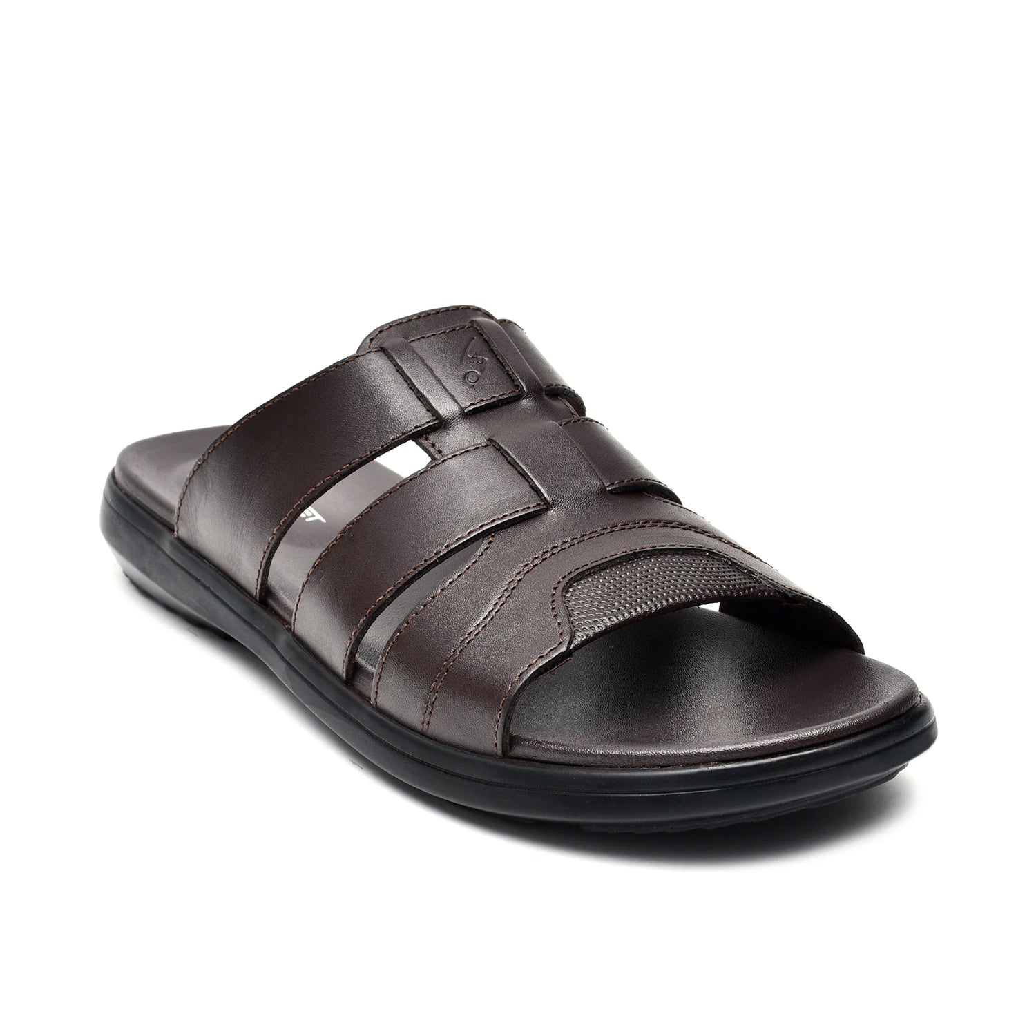 LEATHER SLIPPER - VCT-005 BROWN