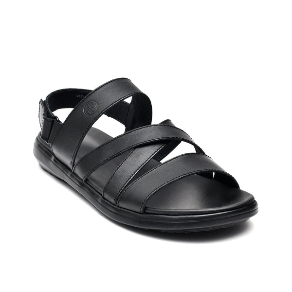 LEATHER SANDAL - VCT-102 BLACK