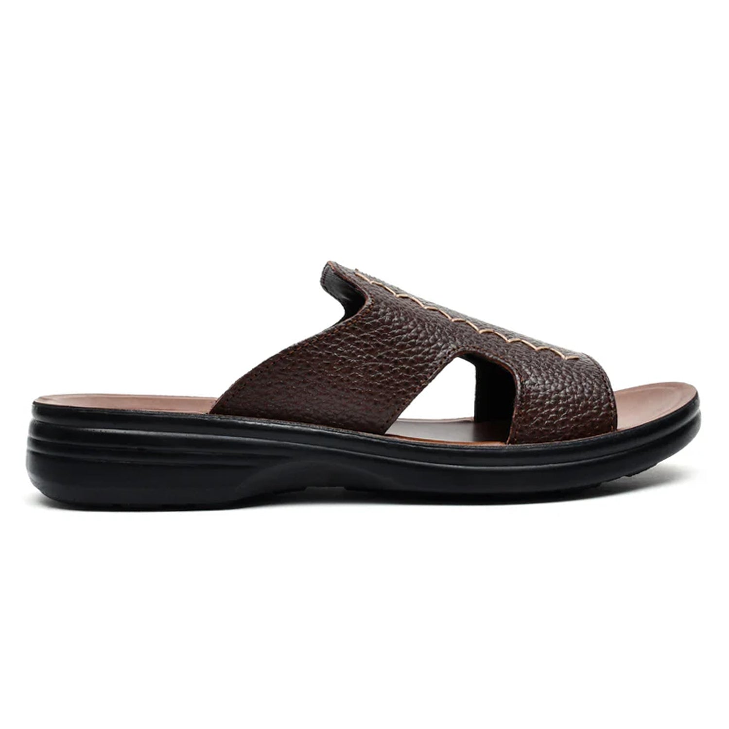 LEATHER SLIPPER - VO-619 BROWN