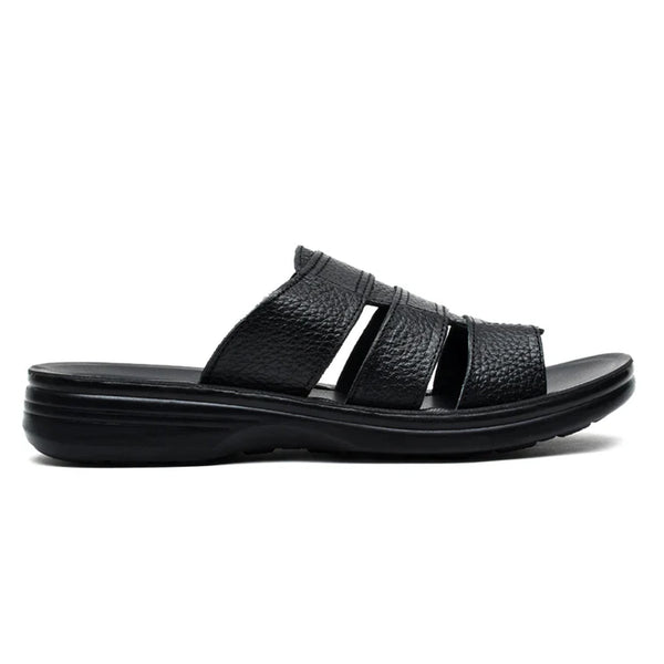 LEATHER SLIPPER - VO-620 BLACK